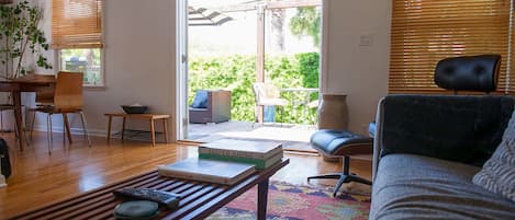 Living Room with view to patio