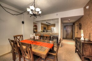 Large dining room open to the kitchen With ample seating