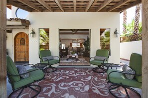 Front courtyard becomes your outdoor living room!