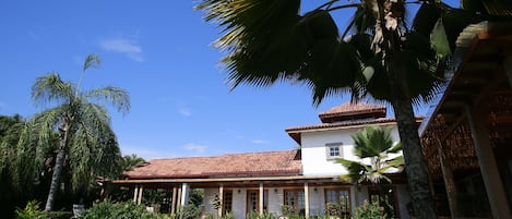 Rear of Villa, living area to right (double height ceiling). Kitchen to left 