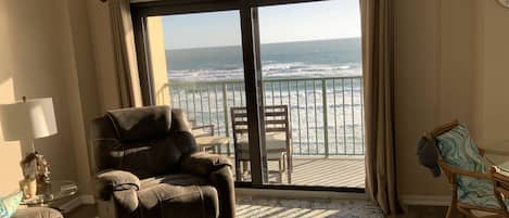 View of ocean from living room.