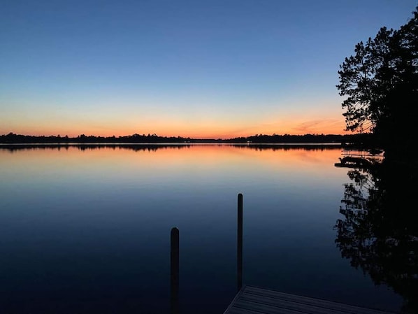 Beautiful sunsets from the dock. 