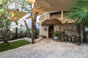 Covered canopy parking.