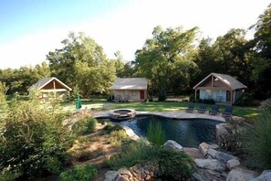 Waterfall & Pool Area Adjacent to 3 Cabins