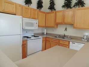 The kitchen is well equipped to whip up any meal!