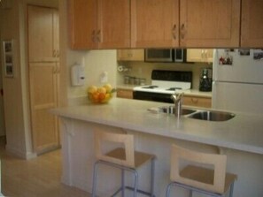 Open Kitchen with bar seating