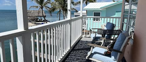 Private deck with view of Florida Bay.