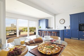 Kitchen leading out onto deck