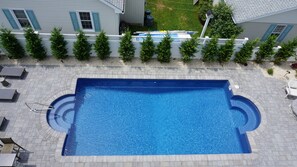 6ft in the middle of the pool - 3.5ft on each end