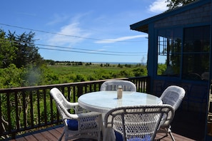 Front deck off of living room and bedroom