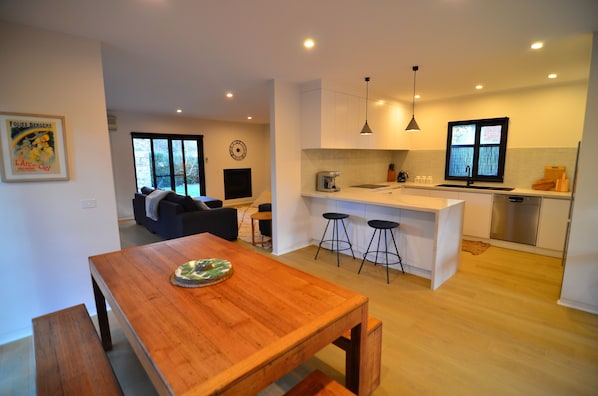 Dining and kitchen