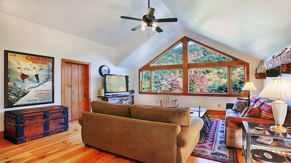 Living Room with a Mountain View