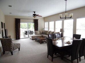 Dining room/ Living room-Typical 3 BR unit-All units are furnished similarly