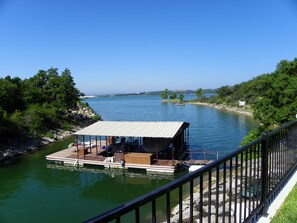 Dock and cove from the backyard... good for boating, fishing, and relaxing!