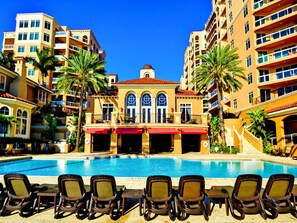 Luxury pool setting.