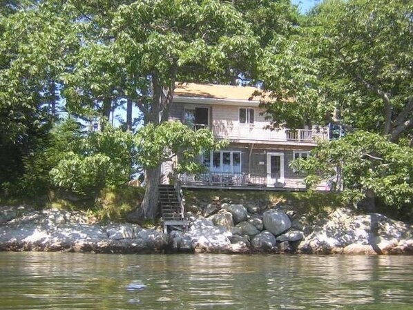 East view from water looking to our home.
