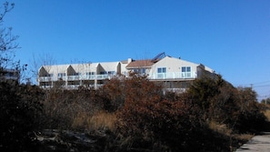 View of the Islander from the dunes