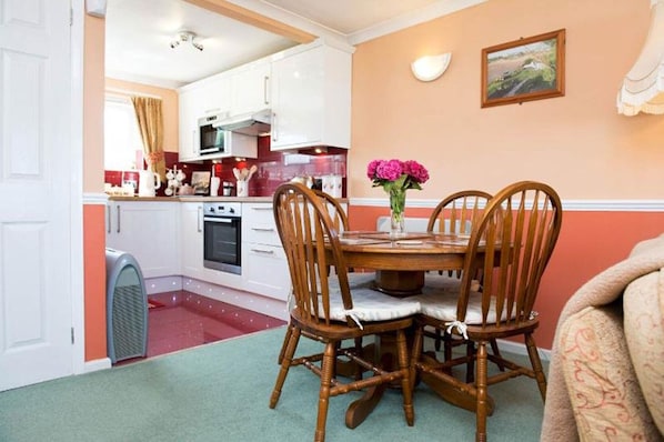 Spacious dining area