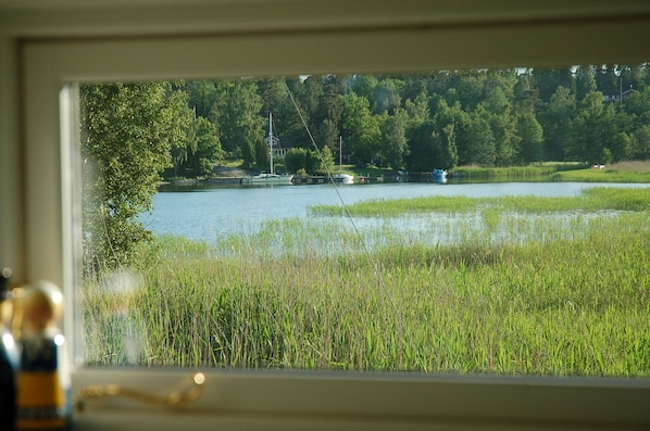 Ocean view. Photo taken through kitchen window.