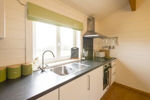 Well-equipped kitchen with oven, hob, microwave and dishwasher