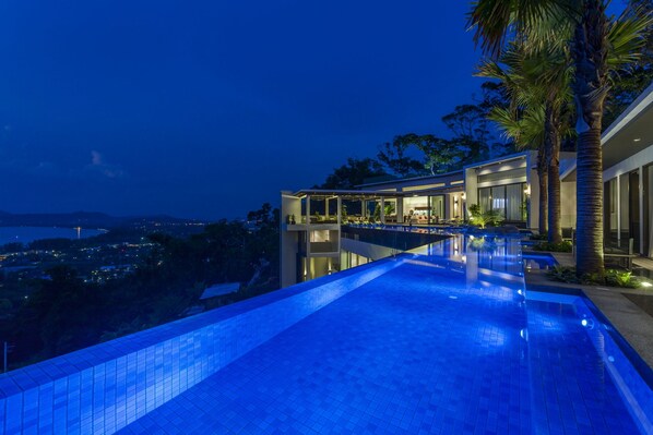 Villa Zavier 42 meters fresh water pool with built in Jacuzzi and kids area
