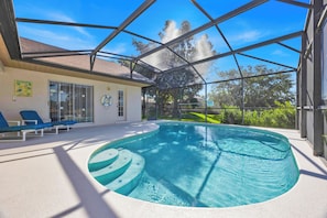 Early Morning sun on the pool. 
