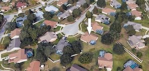 Lots of room around the home. Not squeezed tightly together,