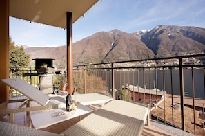 Lake view balcony.