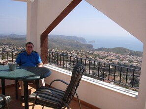 Our balcony with 180 degree views over the Mediterranean