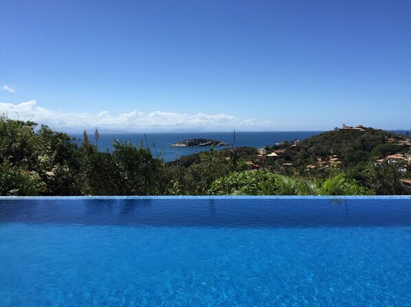 A pool with a view.