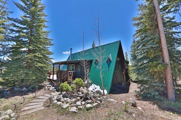 Exterior of A Frame Cabin
