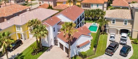 Aerial view of the property, our property is the one on the left!!