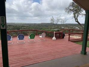 Spend endless hours on this backyard deck and the incredible hill country view!