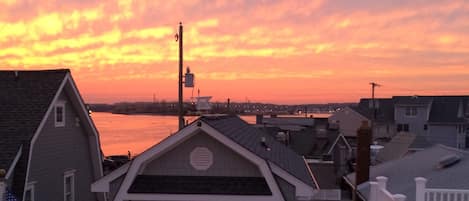 Sunset over Oarhouse and Manasquan River