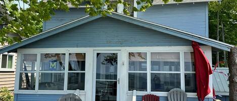 Front of cottage facing out to Lake Michigan