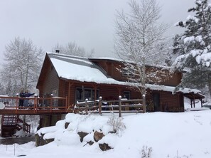 Log Cabin in winter