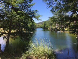 Private lake on the property