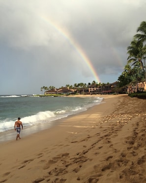 FERNANDO Taking a walk on the beach 
Rainbow at Sunset