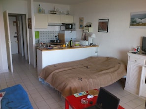 The inside seen from the loggia