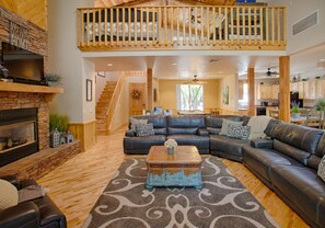 In the main living room area, you will find a large, comfortable couch for you to lounge on. Kick off your shoes, turn on a good movie and just relax!