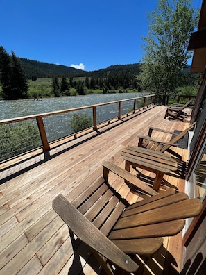 New deck with enhanced view of the rivers and your friends who are fishing