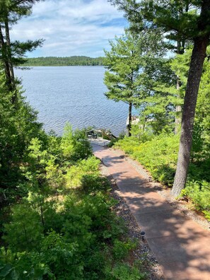 Colored concrete path to lake!!