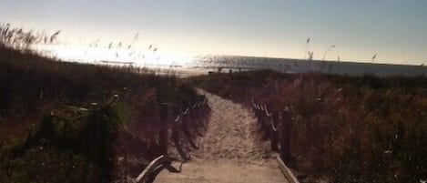 Access path to beach from Villa