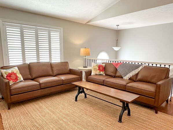 Comfortable seating in upstairs living room