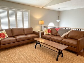 Comfortable seating in upstairs living room