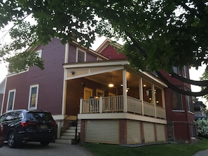 Side porch view. Porch has comfortable furniture that seats 8. 