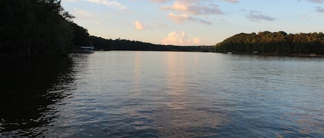 Sunrise and sunsets from our dock