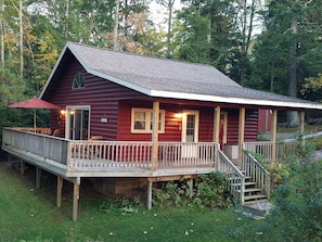 Wrap around deck w/ covered porch, lakeside views - perfect for sunset beverages