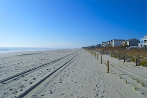 View of beach from front of house.