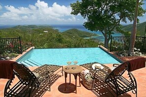 225 degree unobstructed views extend 30 miles to Virgin Gorda. See 11 islands!